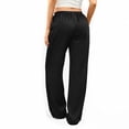thumbnail image 5 of Sweatpants Womens 2026 Fall Baggy Wide Leg Sweatpant Fleece Lined Straight Leg Sweat Pants 28" 29" Inseam Black XL, 5 of 6
