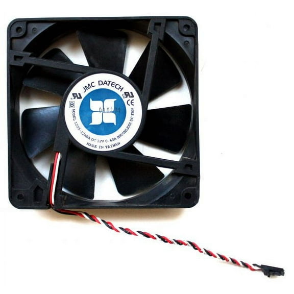 Jmc datech 1225-12hba dc 12v 0.60a brushless dc fan, 3-wire, 120x25mm