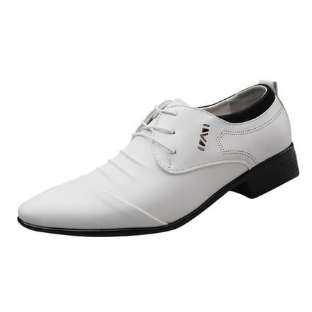 

TAIAOJING Men s Plain Toe Oxford Shoes Summer And Autumn Leather Shoes Low Heel Pointed Toe Lace Business Style