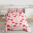 thumbnail image 3 of Homewish Cartoon Flowers 3 Pieces Queen Comforter Set For Teens Female Girls,Spring Garden Ultra Soft Bedding Sets,Chic Floral Blossoms Bedding Comforter Set,Lightweight Room Decor,Reversible, 3 of 9