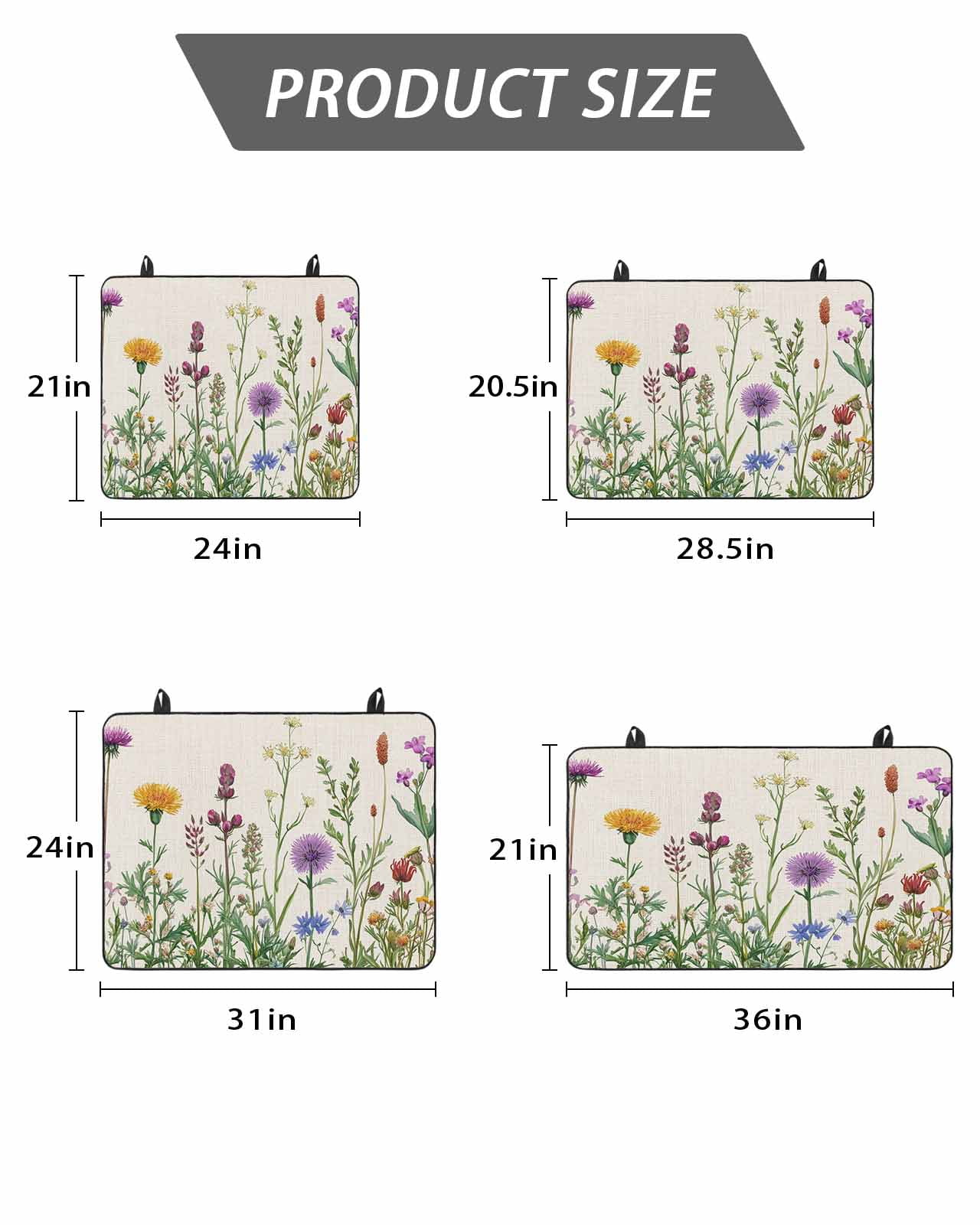 Stove Top Covers for Electric Stove, Spring Flowers Glass Stovetop Cover Protector, Wild Floral Herb Botanical Induction Cooktop Protector Oven Mat for Kitchen Countertop 24"x21"