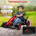 thumbnail image 5 of EastVita Go Kart Electric Drift Kart Car with Adjustable Seat, 24V Outdoor Ride On Toy with Variable Speed Mode, Crazy Cart for Kids 6+ Years Old, High-Speed Racing and Immersive Gaming Combo, 5 of 9