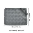 thumbnail image 3 of Silicone Drying Mat for Dishes, Kitchen Sink Drying Rack, Flexible Drainboard Liner for Countertops, Dishwasher Safe, Gray, by FAJHHA, 3 of 8