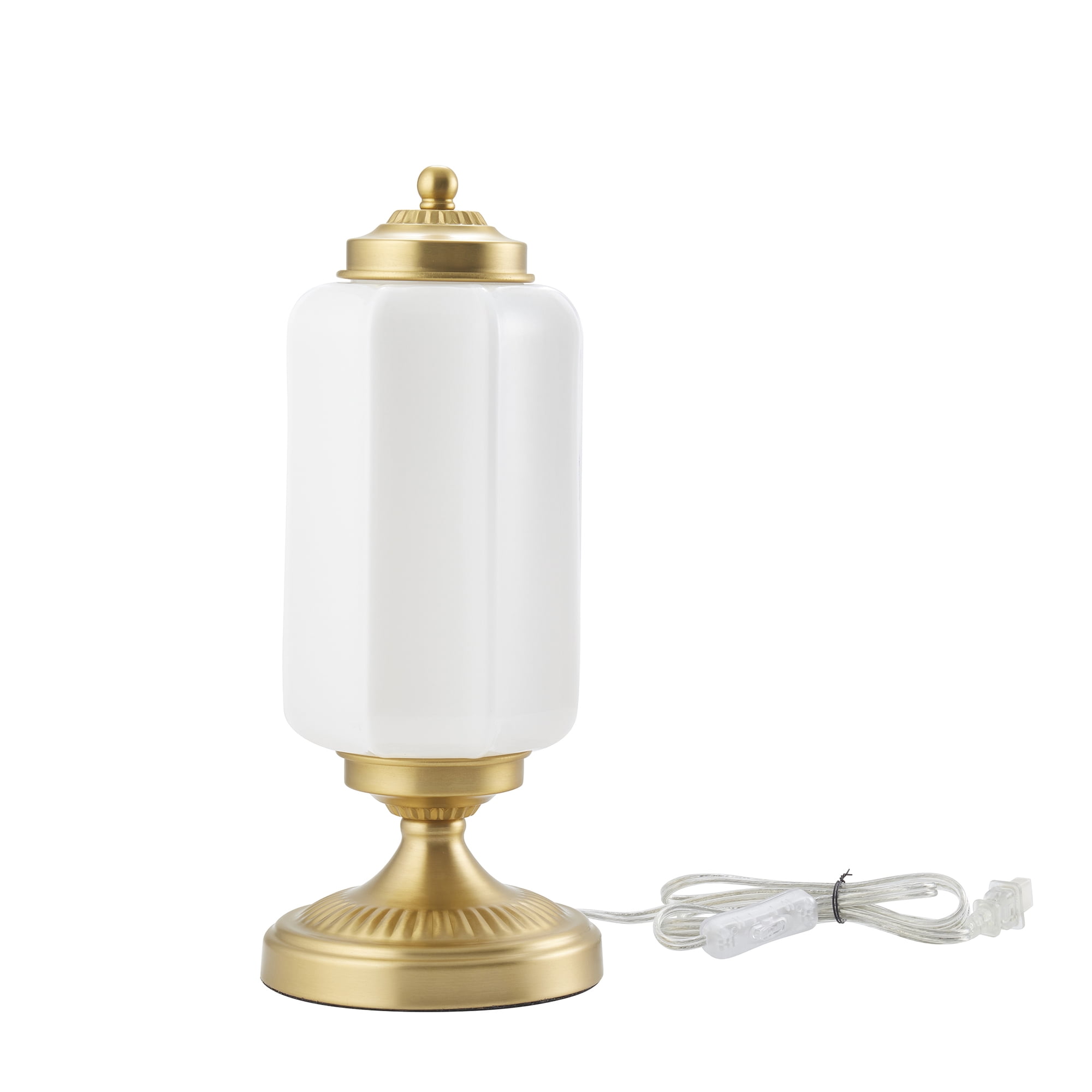 My Texas House 15 in Brass Glass Shade Table Lamp
