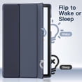 thumbnail image 5 of JETech Case for Samsung Galaxy Tab A8 10.5-Inch 2022 (SM-X200/X205/X207), Slim Translucent Back Tri-Fold Folio Stand Protective Tablet Cover, Auto Wake/Sleep (Navy), 5 of 8