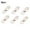 Silver, variant on 6 Pieces Zipper Pull Replacement Zipper Repair Kit Zipper Slider Pull Tab Universal Zipper Fixer Metal Zipper Head