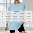 thumbnail image 5 of Auralook Womens Solid Oversized T Shirts Crewneck Short Sleeve Tops Casual Loose Fit Drop Shoulder Fashion Top Tees, 5 of 5