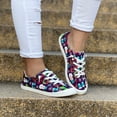 thumbnail image 2 of Odeerbi Reduced Christmas Canvas Sneakers For Women Comfortable Casual Shoes Lightweight Canvas Cloth Shoes Purple, 2 of 9