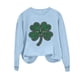 thumbnail image 3 of Ounisa St. Patrick's Day Sweatshirt for Women Clover Graphic T-Shirts Patty's Day Color Long Sleeves Tee Tops, 3 of 7