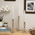 thumbnail image 4 of Northlight LED Lighted Golden Sparkles Taper Candle Holders - 13" - Set of 3, 4 of 9
