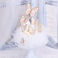 thumbnail image 2 of Decoración de pastel de mariposa de hada rosa morada, decoración de pastel, tarjeta de inserción, complemento de pastel de cumpleaños, 2 of 5