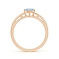 thumbnail image 2 of ANGARA Natural Classic Round Aquamarine Solitaire Bypass Ring in 14K Rose Gold for Women (Size-5mm) | March Birthstone, Birthday, Anniversary, Jewelry Gift for Women | Natural Aquamarine Ring, 2 of 9