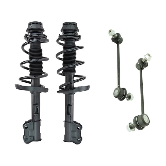 Front Strut Coil Spring Sway Bar Link Kit 4 Piece - Compatible with 2010 - 2013 Kia Soul 2011 2012