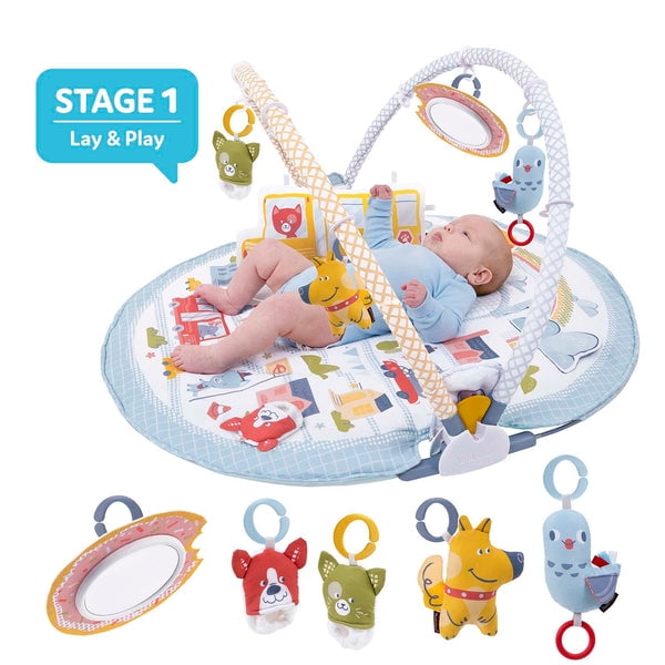 Yookidoo Baby Gym Urban Lay to sit-Up Playmat 3-in-1 Newborn Activity Center