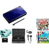 Nintendo DS Lite w/ 2 Games & Accessory Pack Bundle, Cobalt Black