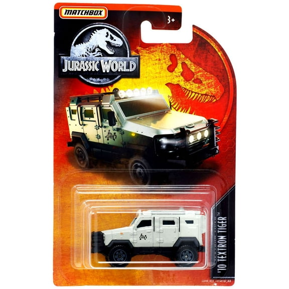 Jurassic World Matchbox '10 Textron Tiger Diecast Vehicle (Grey, 2019)