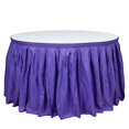 thumbnail image 3 of BalsaCircle 21 feet x 29" Polyester Banquet Table Skirt Purple, 3 of 7