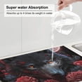 thumbnail image 5 of Fuzoiu Rose Full Moon Black Wolf Print Absorbent, Reversible Microfiber Dish Drying Mat for Kitchen, Dish Drying Pad for Dishes, Utensils, Pots and Pans, Extra Large 18 Inch x 24 Inch, 5 of 7