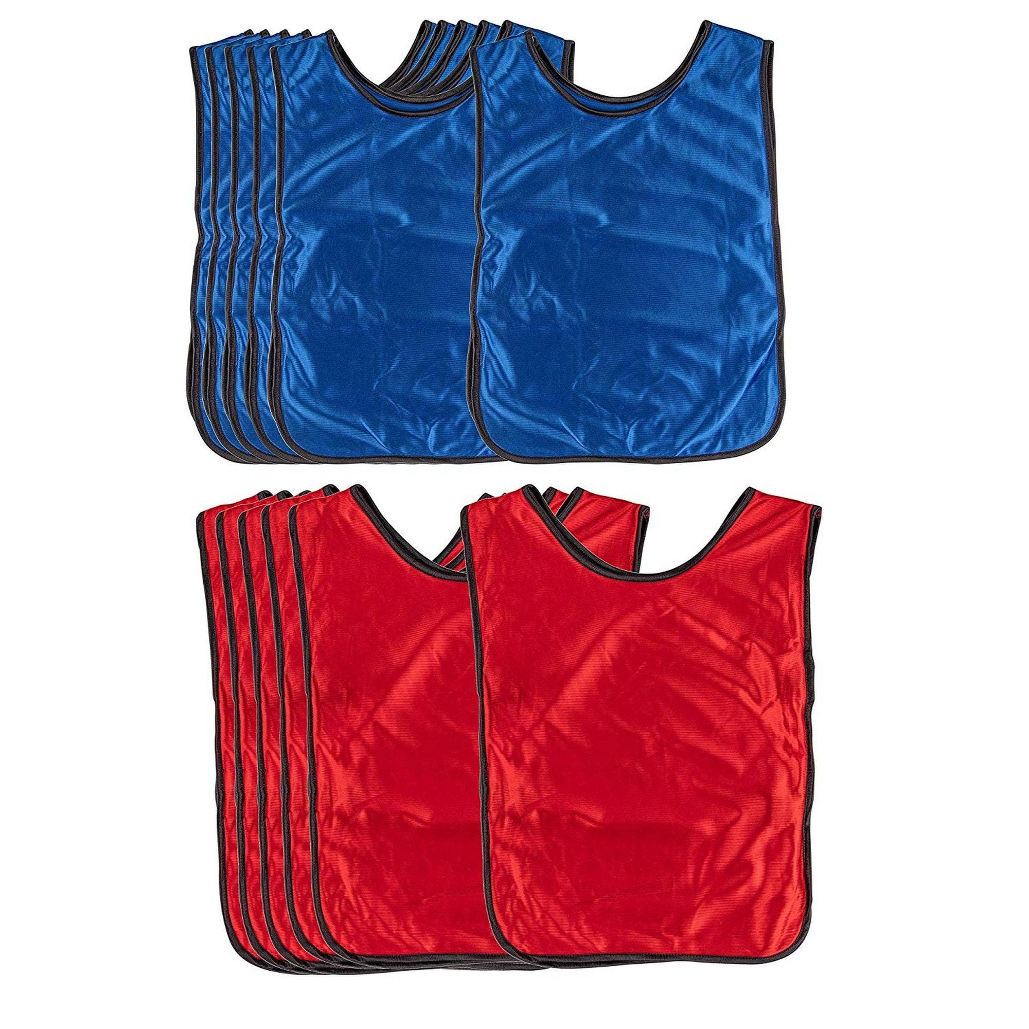 Scrimmage Vests for Sports, Children 35 Years Old (Blue and Red, 12