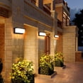thumbnail image 5 of Aplique LED moderno para exterior, resistente al agua IP65, de aluminio antracita, iluminación decorativa para patio, jardín, terraza, cerca de la pared, camino, patio, villa, pasillo, blanco cálido., 5 of 5