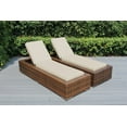 thumbnail image 2 of Ohana 9 Piece Outdoor Wicker Patio Furniture Sectional Conversation Set with Chaise Lounges - Mixed Brown Wicker, 2 of 2