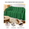 thumbnail image 4 of Retro Green Couch Cover Sofa Covers 3 Cushion Sectional Couch, Vintage Rustic Plants Trees Lines Pattern Washable Sofa Covers Slipcover Sectional Sofa Cover, Furniture Protector 71"x150", 4 of 9