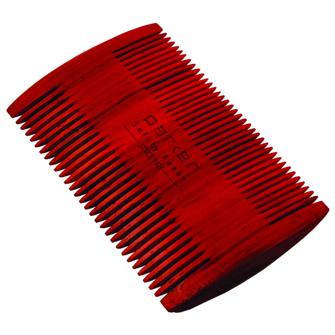 Premium Rosewood Two-Sided Beard & Mustache Comb with Deluxe Felt Case from Parker Safety Razor