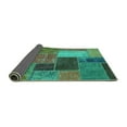 thumbnail image 2 of Ahgly Company Indoor Rectangle Patchwork Turquoise Blue Transitional Area Rugs, 2' x 3', 2 of 4