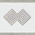 thumbnail image 2 of Authentic Hotel and Spa Turkish Cotton Diamonds Embroidered Light Grey 4-piece Washcloth Set, 2 of 2