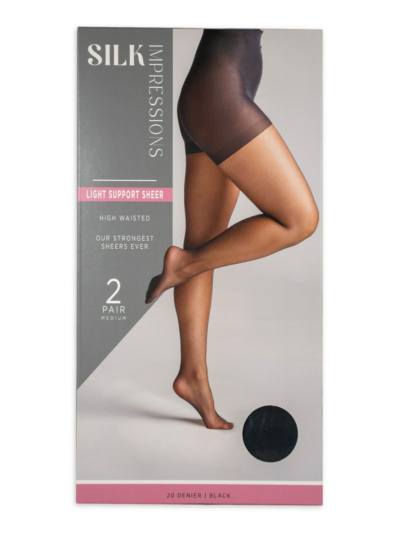 Silk Impressions Women's Sheer Support Pantyhose, 20 Denier Sheer