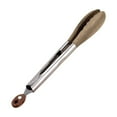 thumbnail image 2 of Stainless Steel Kitchen Tongs 9 Inch And 12 Inch With Walnut Wood Handles For Grilling Cooking Serving, 2 of 2