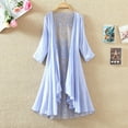 thumbnail image 4 of Neewe Women Cardigan Summer Long Sleeve Ice Silk Patchlace Knitwear Elegant Thin Air-Conditioning Sunscreen Shirt Tops, 4 of 5