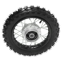 Wildnix Durable Front and Rear Wheel Rim Set for Honda CRF50, XR50, BBR, KLX Dirt Bikes, Alloy Material, Black & Silver