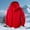 Red, variant on Men's Big and Tall Solid Color Outdoor Climb Sport Jacket with Zipper Pocket and Hooded Long Sleeve