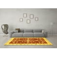 thumbnail image 3 of Ahgly Company Indoor Round Abstract Yellow Modern Area Rugs, 8' Round, 3 of 4