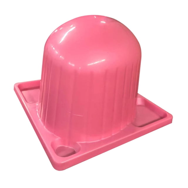 Soporte para cabeza de peluca, soporte para exhibición de peluca mojada, independiente, multifuncional, con drenaje Rosa