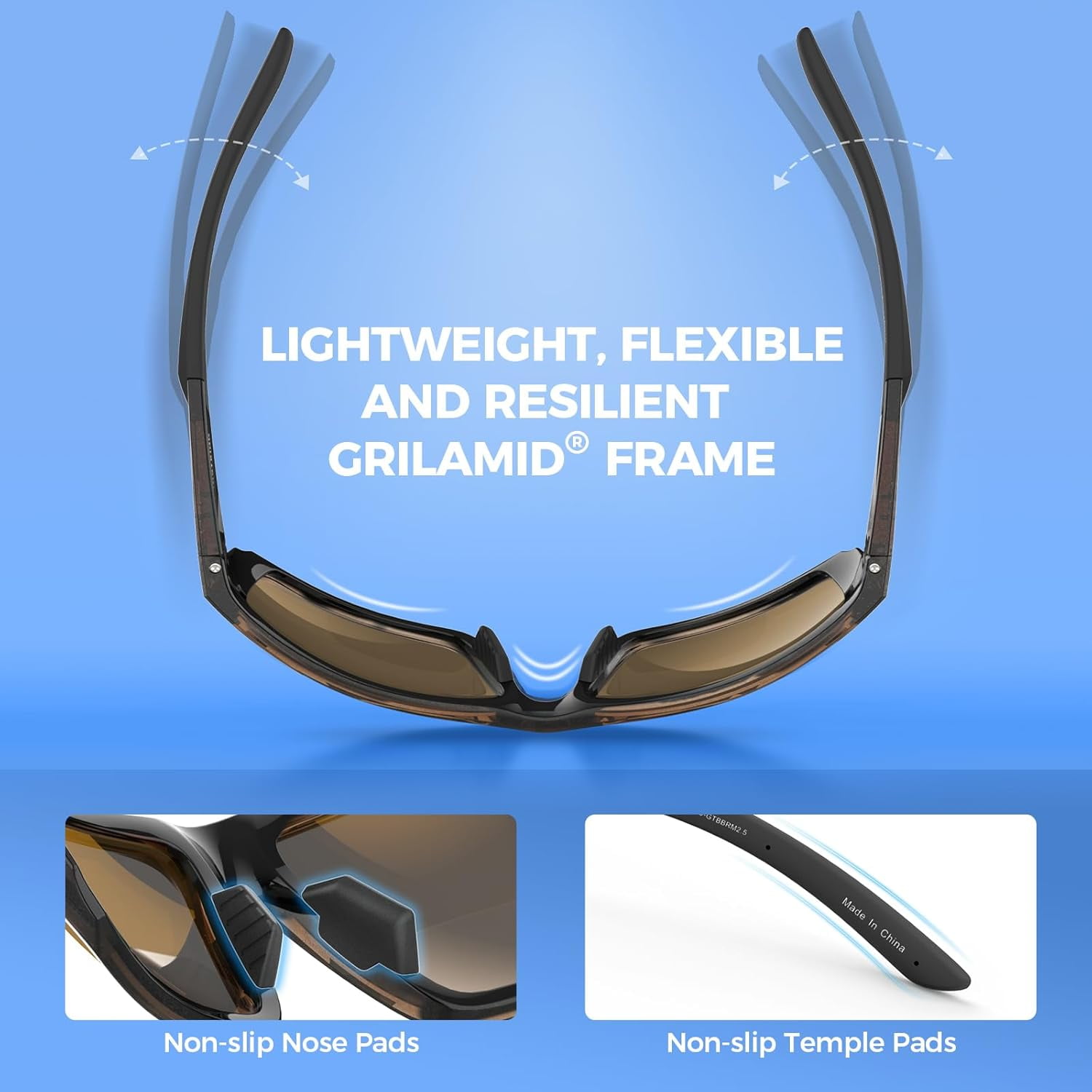 KastKing Waccamaw Polarized Bifocal Sunglasses, x1.5 Magnifications, Wrap Around Sport Reader Sunglasses for Men
