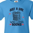 thumbnail image 4 of Inktastic Just a Girl Who Loves Books Youth T-Shirt, 4 of 5