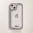 thumbnail image 1 of Funda de teléfono translúcida esmerilada para iPhone, carcasa protectora de silicona, línea bidimensional, cómic, iPhone 13 Pro Max, iPhone 14, 12, 11, XS, XR, X, 1 of 4
