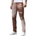 thumbnail image 2 of DayScoop Mens Casual Jeans Fashion Trousers Summer Multi Pocket Personalized Matching Ripped Color Slim Full Length Pants, 2 of 6