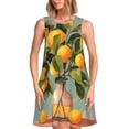 thumbnail image 1 of Disketp Retro Warm Lemon Flower para Vestido sin Mangas para Mujeres, Vestidos de Verano para Mujeres, Casual y Holgado para la Playa, 1 of 7