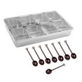 thumbnail image 2 of DOLITY Boîte à Épices Serveur de Condiments Empilable Transparent Rangement Cuisine 8 Compartiments Inox, 2 of 9
