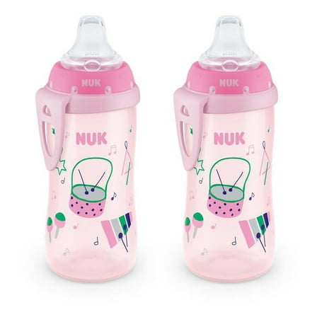 NUK Active Sippy Cup, 10 oz, 2 Pack, 8  Months, Girl
