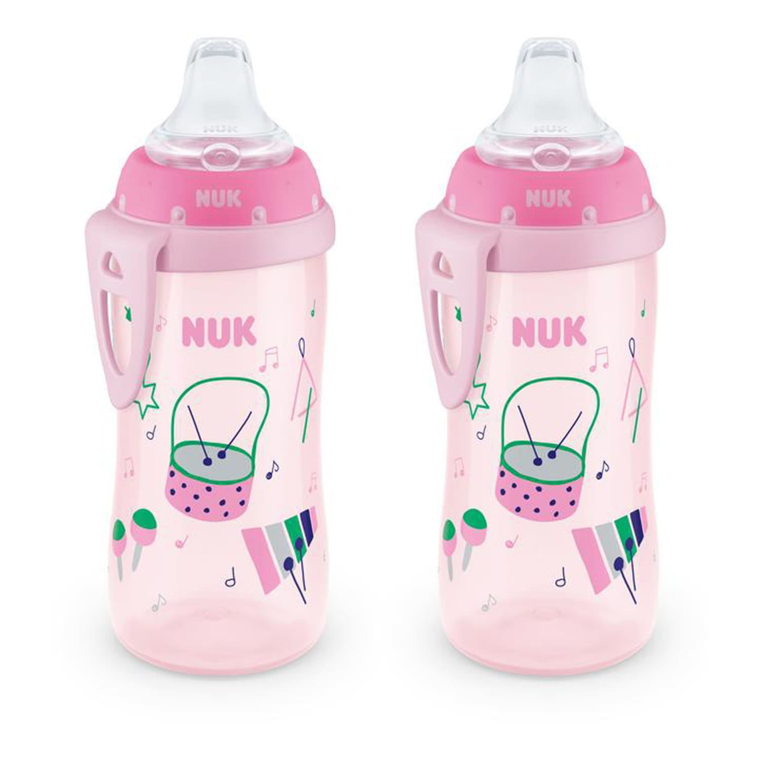 NUK Active Sippy Cup, 10 oz, 2 Pack, 8+ Months, Girl