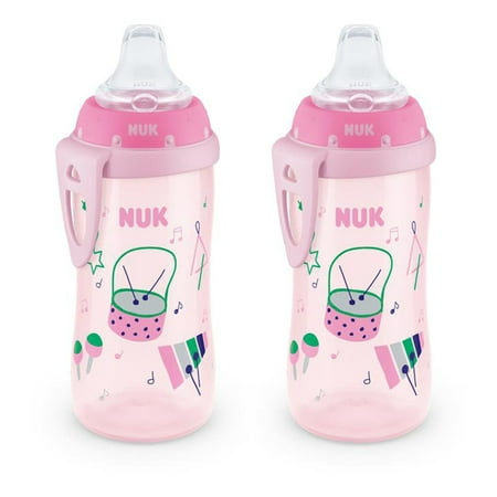 NUK Active Sippy Cup, 10 oz, 2 Pack, 8+ Months, Girl