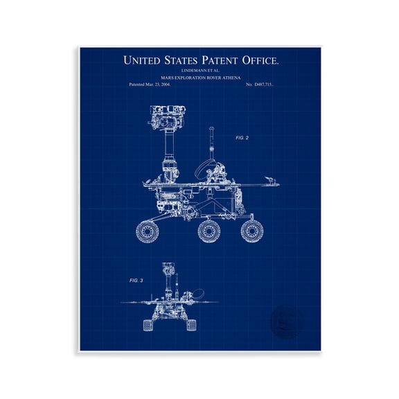 Stupell Industries Industrial Mars Exploration Blueprint Wall Plaque Art, 11 x 14, by Karl Hronek