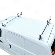 Vantech Heavy Duty 2 Bar Ladder Roof Rack Fits: Nissan NV200 2013-on (White)