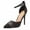 Black, variant on FSJ Women Fashion Strappy Pointed Closed Toe Ankle Buckle Strap D'Orsay Stiletto High Heels Sandals Pumps Party Wedding Shoes Size 10.5 Fushia