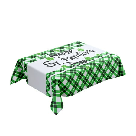 

BLGAT Green Shamrocks-Table Cloth St Patrick S Day Tablecloth Shamrock-Spring F