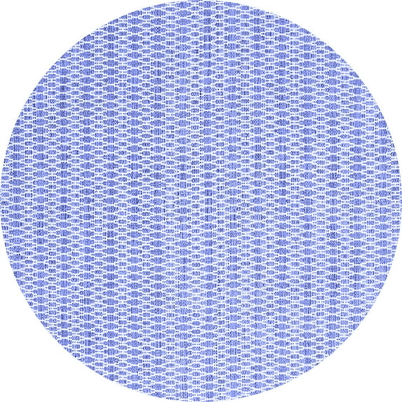 Ahgly Company Machine Washable Indoor Round Abstract Blue Contemporary Area Rugs, 4' Round